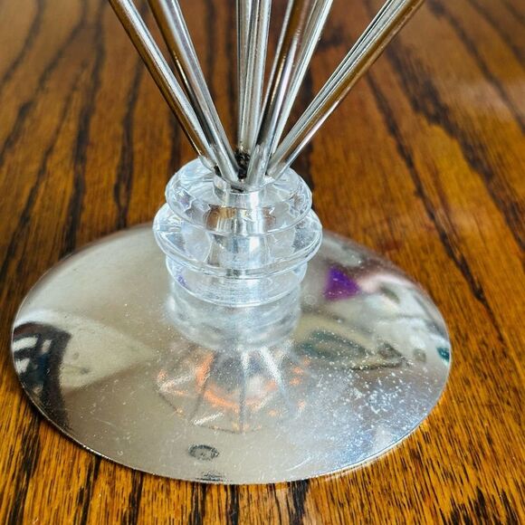 Candle holder Geometric Silver and Crystal Tea light suspended - Picture 8 of 10